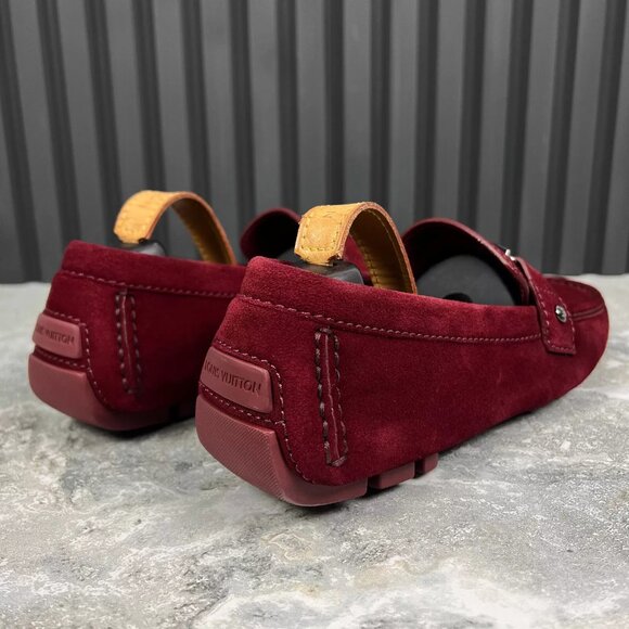 Louis Vuitton Monte Carlo Moccasins Red Suede 7.5 LV or 8.5 US or 41.5 EUR - Picture 7 of 13